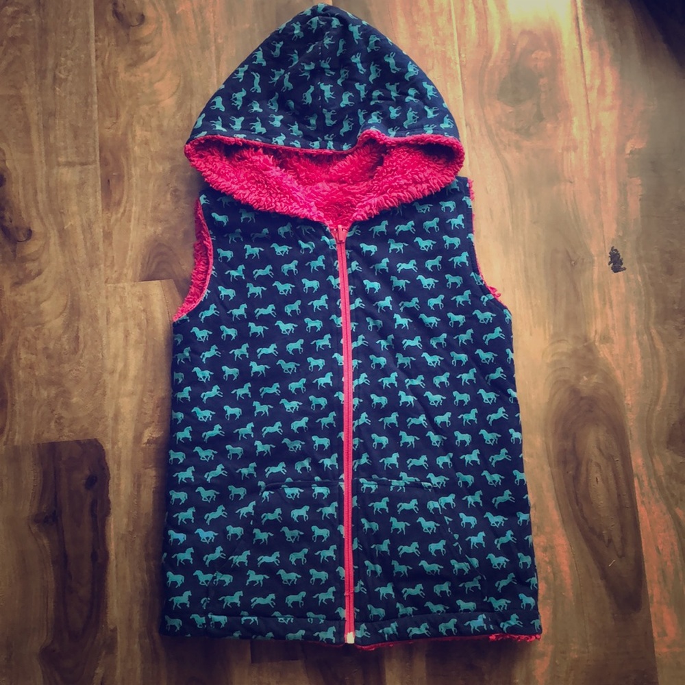 Garnet hill flip side reversible vest